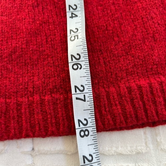 Banana Republic Red Wool Blend Cowl Turtleneck Holiday Festive Dress Girls S - Picture 11 of 11